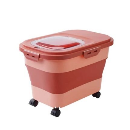 PawsRite-Folding-Dog-Food-Container-With-Brake-Wheels